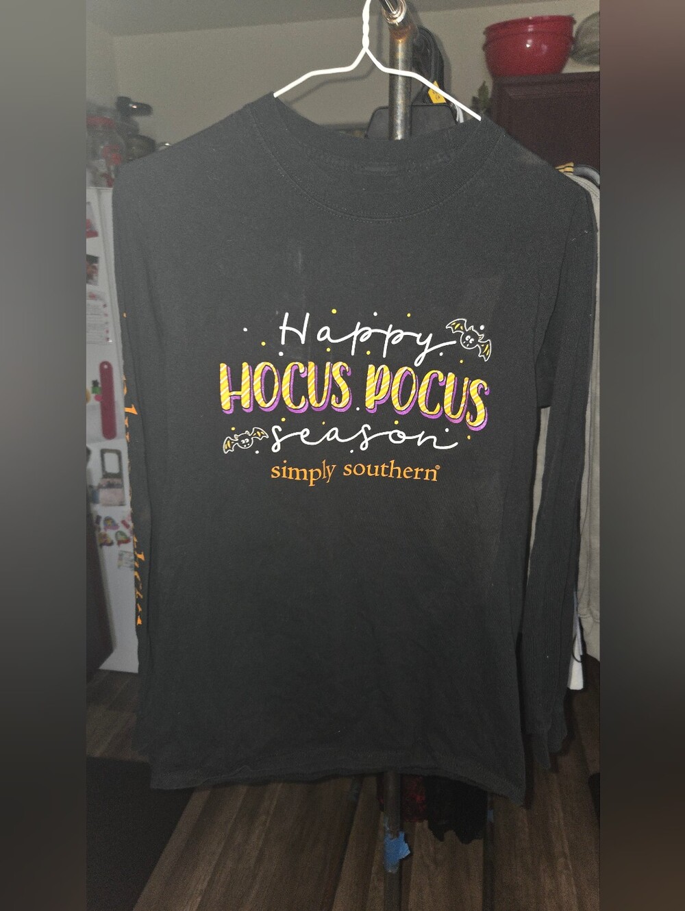 Simply Southern Adult "Happy Hocus Pocus" Black Long-Sleeve Tee